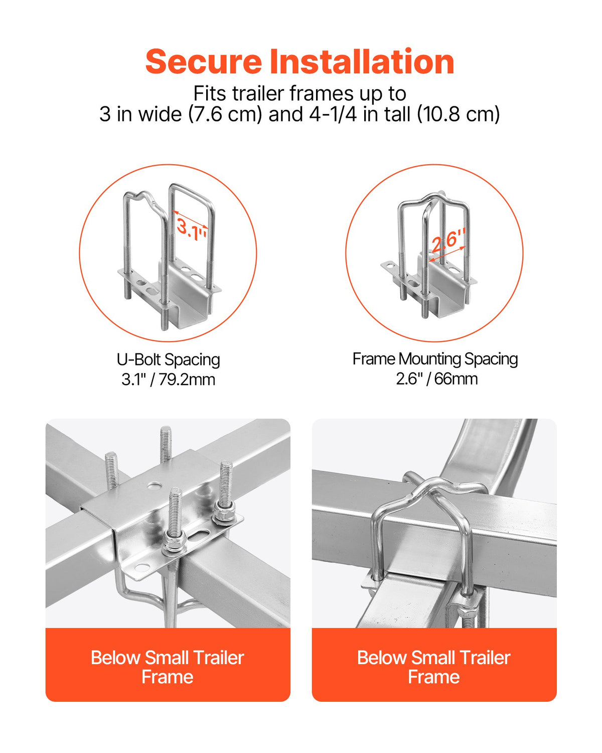 VEVOR Boat Trailer Guide, 46 in with LED Light Trailer Guide Poles, 2PCS High-Hardness Steel Guide-Ons, Wide Adjustable Trailers Guides with PVC Pipes, for Ski Boat, Fishing Boat or Sailboat Trailers - CTCDGDLXBS40N0BCN001Y3 - view 5