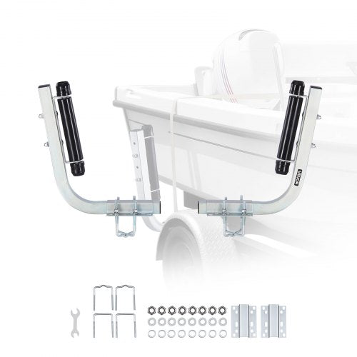 VEVOR Boat Trailer Guides, 18.5 in/20.5 in Height Adjustable Trailers Guide, 2PCS Thickened High-Duty Steel Trailer Guide-Ons with Smooth Roller Guidance, for V-Hull Boats, Small to Mid-Size Boats - CTCDGLXLX1852M1UF001V0 - view 2