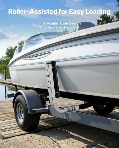 VEVOR Boat Trailer Guides, 18.5 in/20.5 in Height Adjustable Trailers Guide, 2PCS Thickened High-Duty Steel Trailer Guide-Ons with Smooth Roller Guidance, for V-Hull Boats, Small to Mid-Size Boats - CTCDGLXLX1852M1UF001V0 - view 5