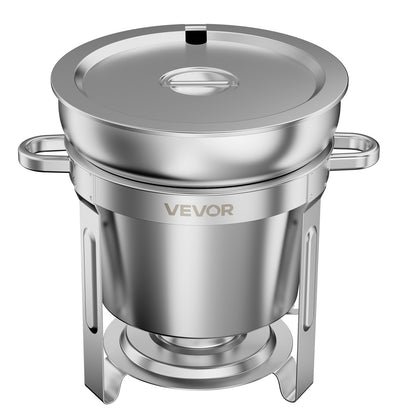 VEVOR 1 Pack Soup Chafer, Chafing Dish for Buffet Set, 11QT Stainless Steel, Catering Marmite for Banquet Party Wedding, Round Buffet Server and Soup Warmer, with Pot, Ladle, and Fuel Holder - CTCLYS1JT11QBSHG1001V0 - view 10