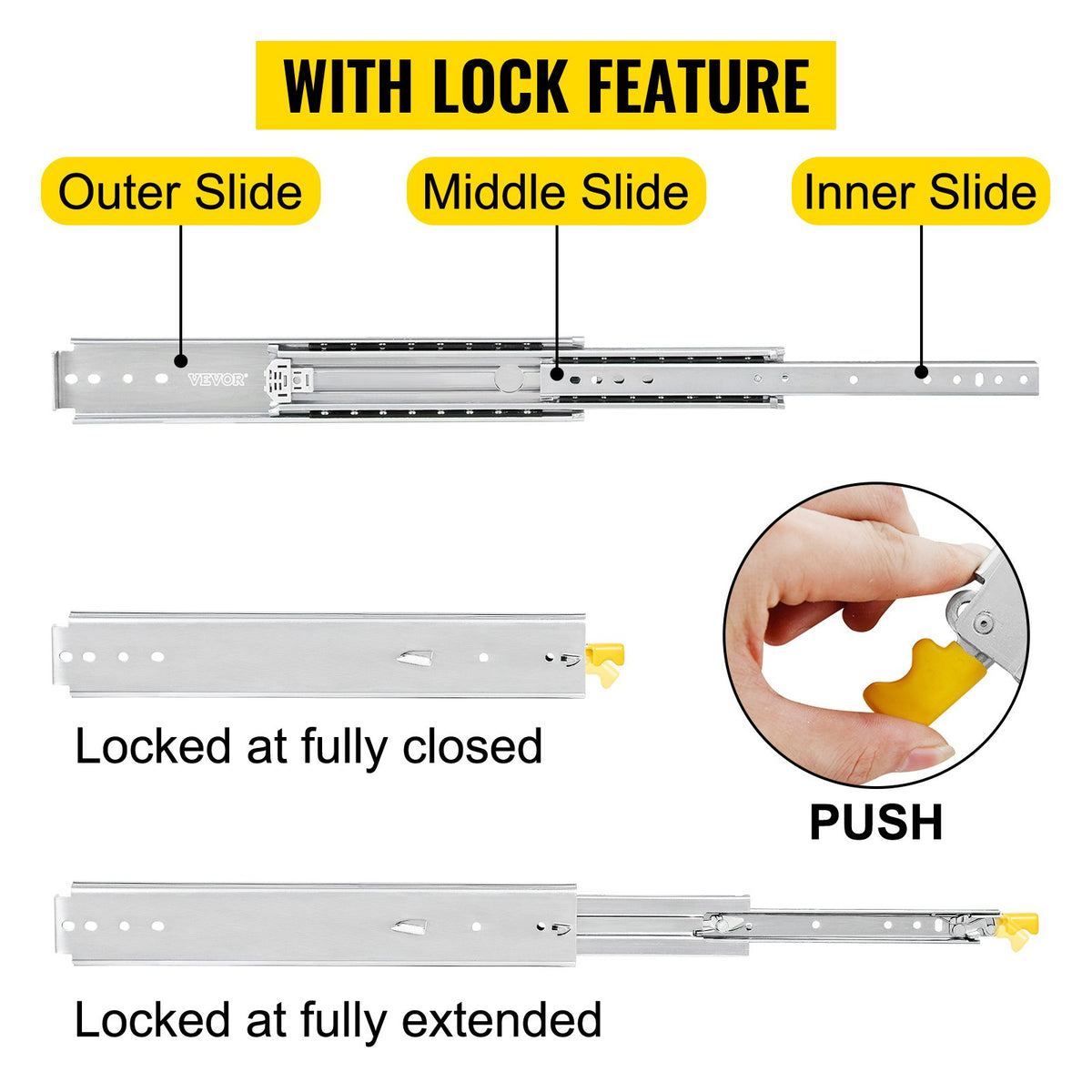 VEVOR Drawer Slides - Select Your Configuration - CTDG36YC500B00001V0 - view 2