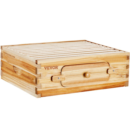 VEVOR Bee Hive Medium Box Starter Kit, 100% Beeswax Coated Natural Fir Wood, Langstroth Beehive Kit with 10 Frames and Foundations, Transparent Acrylic Bee Windows for Beginners and Pro Beekeepers - CTFXSMZHX110P1UPNV0 - view 10
