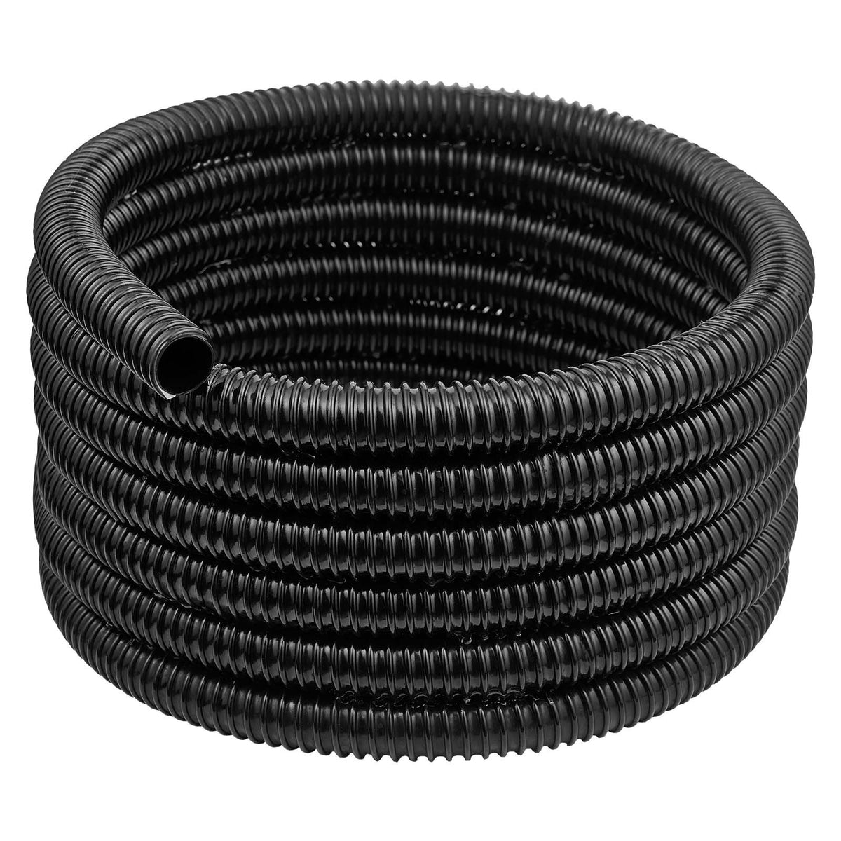VEVOR 21 ft Corrugated Pond Tubing, 1 inch Inner Diameter, Flexible PVC Hose, Black Drain Pipe, Plastic Corrugated Water Tubing for Pond, Pump, Fountain, Garden, Swimming Pools, Filters, (1 pcs) - CTPSGD1INCH013LH2001V0 - view 1