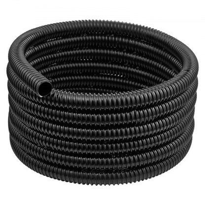 VEVOR 21 ft Corrugated Pond Tubing, 1 inch Inner Diameter, Flexible PVC Hose, Black Drain Pipe, Plastic Corrugated Water Tubing for Pond, Pump, Fountain, Garden, Swimming Pools, Filters, (1 pcs) - CTPSGD1INCH013LH2001V0 - view 2