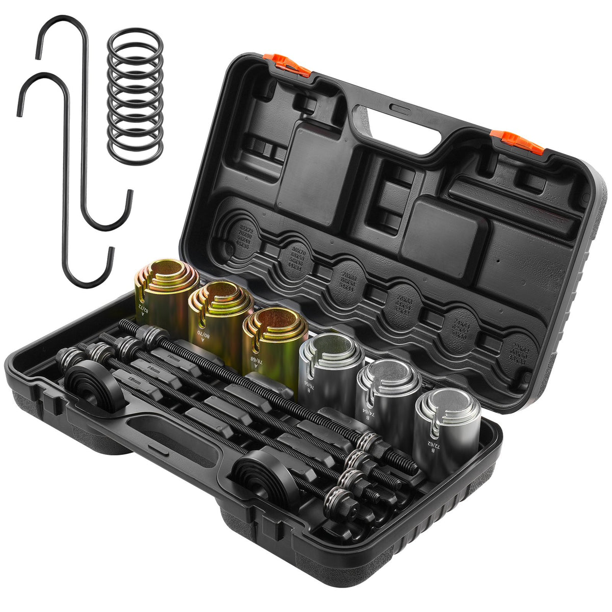 VEVOR 26 PCS Pull and Press Sleeve Kit, Steel Bush Bearing Removal and Installation Set, Bush Removal Insertion Sleeve Tools with Carrying Case, Multi-Vehicle Compatibility for LCV and HGV Engines - CTQCQTZ26JT0E8TU9V0 - view 1
