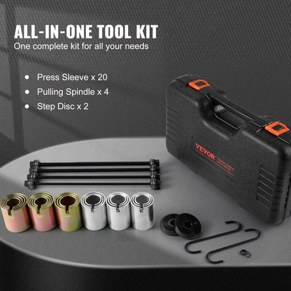 VEVOR 26 PCS Pull and Press Sleeve Kit, Steel Bush Bearing Removal and Installation Set, Bush Removal Insertion Sleeve Tools with Carrying Case, Multi-Vehicle Compatibility for LCV and HGV Engines - CTQCQTZ26JT0E8TU9V0 - view 6