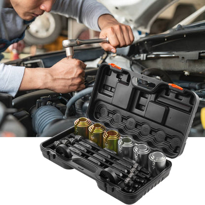 VEVOR 26 PCS Pull and Press Sleeve Kit, Steel Bush Bearing Removal and Installation Set, Bush Removal Insertion Sleeve Tools with Carrying Case, Multi-Vehicle Compatibility for LCV and HGV Engines - CTQCQTZ26JT0E8TU9V0 - view 9