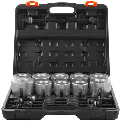VEVOR 27 PCS Pull and Press Sleeve Kit, Steel Bush Bearing Removal and Installation Set, Bush Removal Insertion Sleeve Tools with Carrying Case, Multi-Vehicle Compatibility for LCV and HGV Engines - CTQCQTZ27JT0S6JTCV0 - view 10
