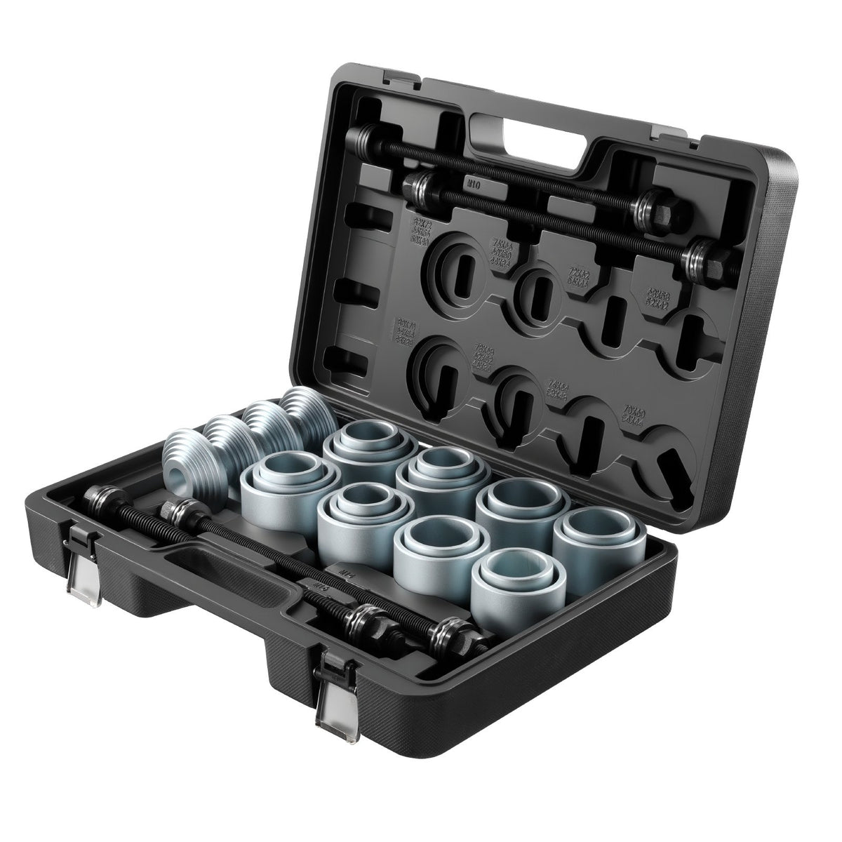 VEVOR Pull and Press Sleeve Kit, 28 PCS, Steel Bush Removal Insertion Sleeve Tools with Carrying Case, Compatible with LCV and HGV Engines, for Removing and Installing Bushings, Bearings, and Seals - CTQCQTZ28JT0QWLD0002V0 - view 10