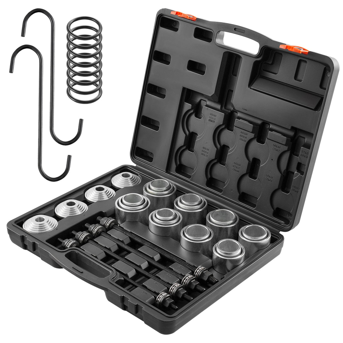 VEVOR 28 PCS Pull and Press Sleeve Kit, Steel Bush Bearing Removal and Installation Set, Bush Removal Insertion Sleeve Tools with Carrying Case, Multi-Vehicle Compatibility for LCV and HGV Engines - CTQCQTZ28JT0QWLD0V0 - view 1
