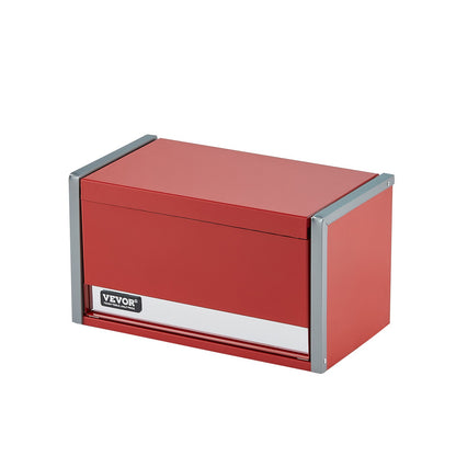 VEVOR Metal Tool Box, 8.6-inch, Portable Metal Tool Box with 3 Drawers, Small Tool Chest with EVA Liners and PP Feet Pads, Heavy-Duty Steel With Ball Bearing Opening and Powder Coated Finish, Red - CTSBXSGJX86I00F7ZV0 - view 10