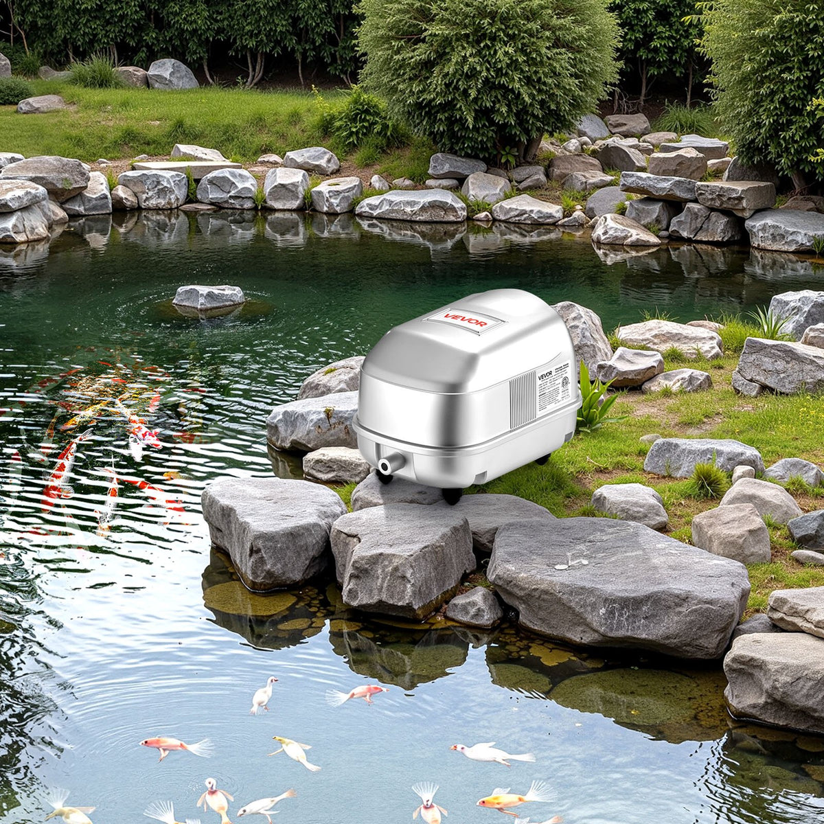 VEVOR Linear Air Pump, 792.52 GPH Air Flow, Septic Aerator Pump, Aeration System for 8 ft Deep Ponds, Fit for Septic Tanks, Aquariums, Waste Treatment, Seafood Restaurants, Fish Farms, Hydroponics - CTXXPQB25W60LKKV8001V1 - view 9