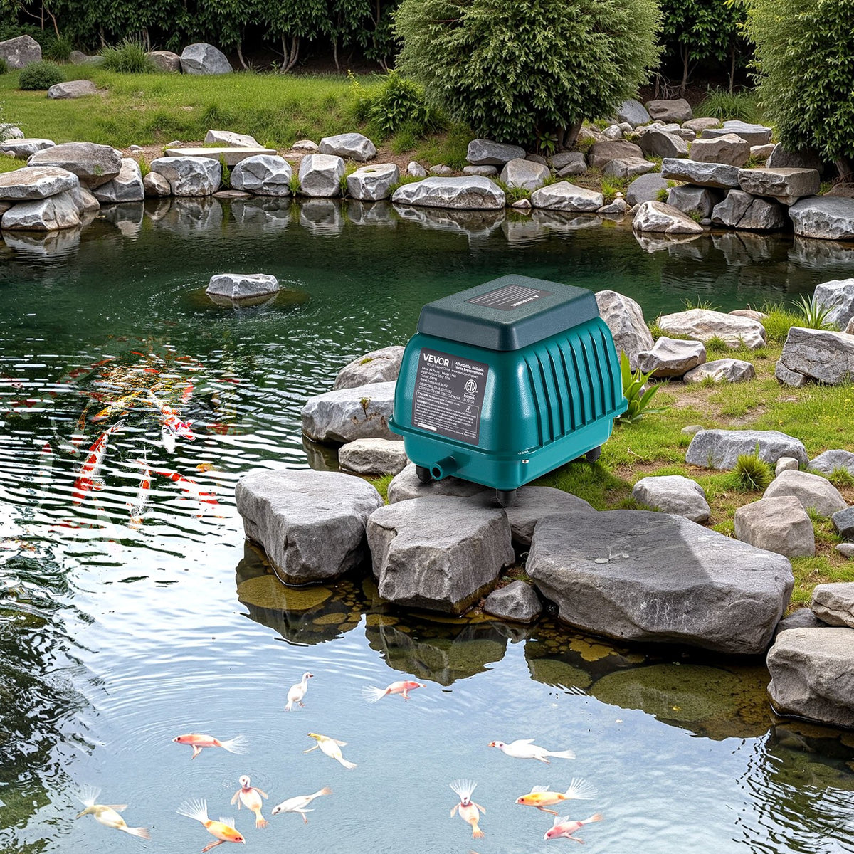 VEVOR Linear Air Pump, 1110 GPH Air Flow, Septic Aerator Pump, Aeration System for 10 ft Deep Ponds, Fit for Septic Tanks, Aquariums, Waste Treatment, Seafood Restaurants, Fish Farms, Hydroponics - CTXXPQB55W60IZVLA001V1 - view 9