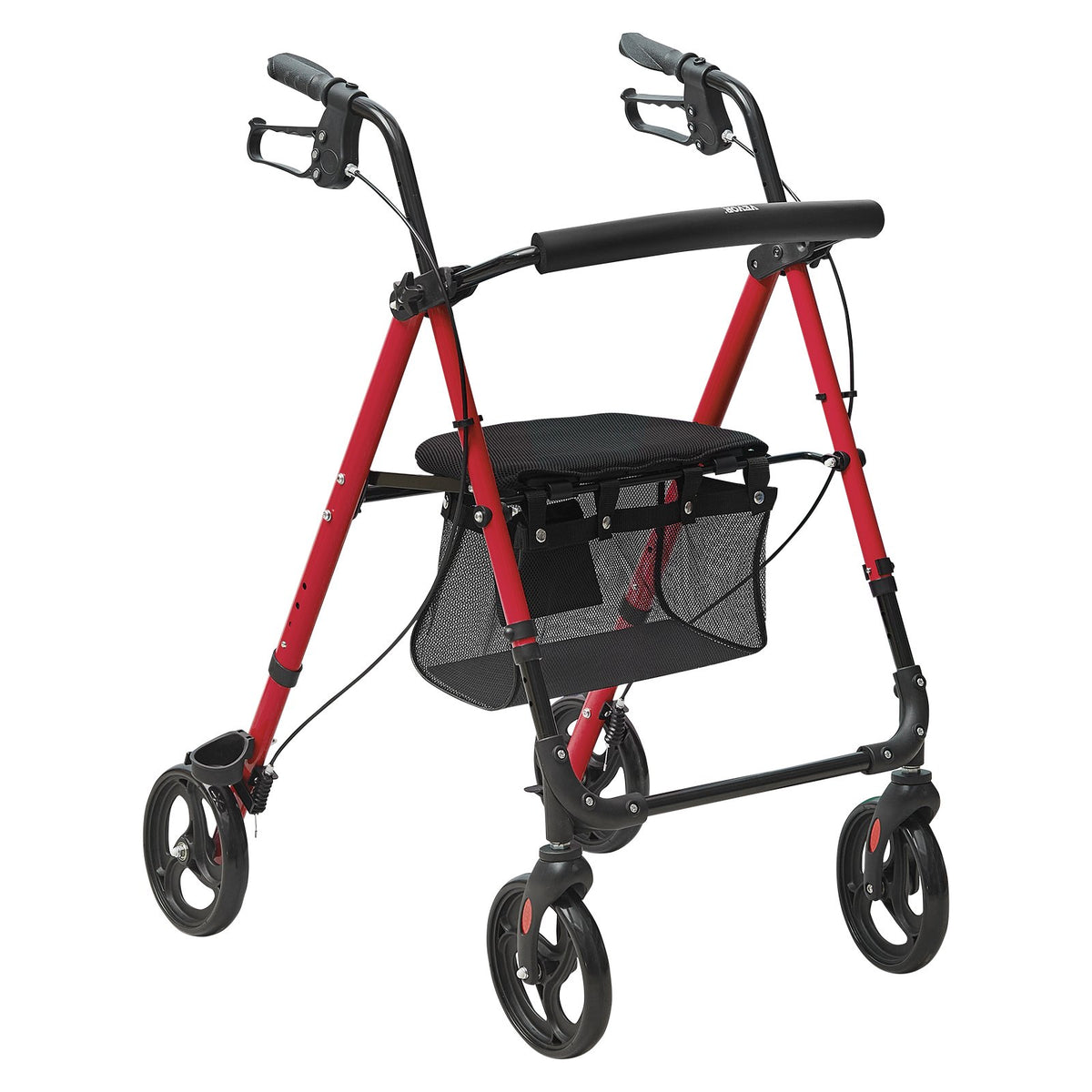 VEVOR Rollator Walker for Seniors and Adult, Lightweight Aluminum Foldable Rolling Walker with Adjustable Seat and Handle, Outdoor Mobility Rollator Walker with 8" All Terrain Wheels, 300LBS Capacity - CTZXQCKJL8INF9CPQV0 - view 1
