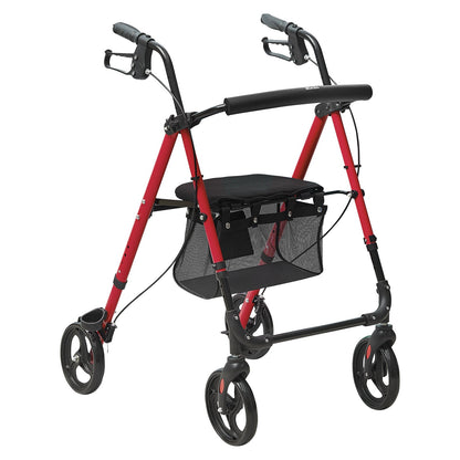 VEVOR Rollator Walker for Seniors and Adult, Lightweight Aluminum Foldable Rolling Walker with Adjustable Seat and Handle, Outdoor Mobility Rollator Walker with 8" All Terrain Wheels, 300LBS Capacity - CTZXQCKJL8INF9CPQV0 - view 1