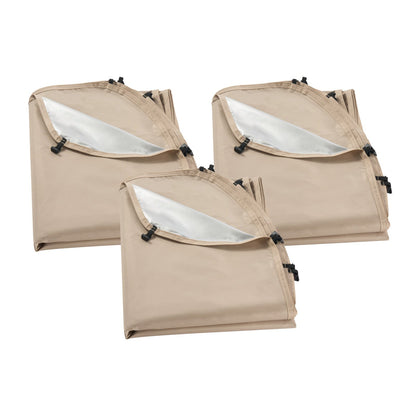 VEVOR Sun Shade Sail Canopy Covers, Fit for 10 x 9.2 ft Screen House Tent, Sun Protection, 5.51 x 4.23 ft 300D Oxford Silver-Coated Fabric, Pack of 3 (Not Include Tent), for Outdoor Activities, Beige - CWB1092FT3PZH0NTI001V0 - view 1