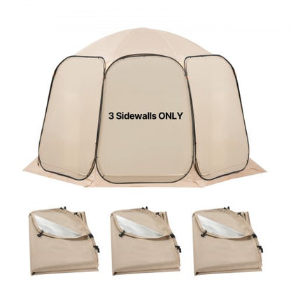 VEVOR Sun Shade Sail Canopy Covers, Fit for 12 x 11 ft Screen House Tent, Sun Protection, 5.51 x 4.59 ft 300D Oxford Silver-Coated Fabric, Pack of 3 (Not Include Tent), for Outdoor Activities, Beige - CWB1211FT3PZQEV4W001V0 - view 2