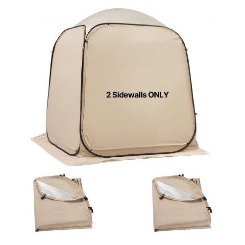 VEVOR Sun Shade Sail Canopy Covers, Fit for 6 x 6 ft Screen House Tent, Sun Protection, 5.51 x 5.71 ft 300D Oxford Silver-Coated Fabric, Pack of 2 (Not Include Tent), for Outdoor Activities, Beige - CWB66FT2PZ00AQE59001V0 - view 2