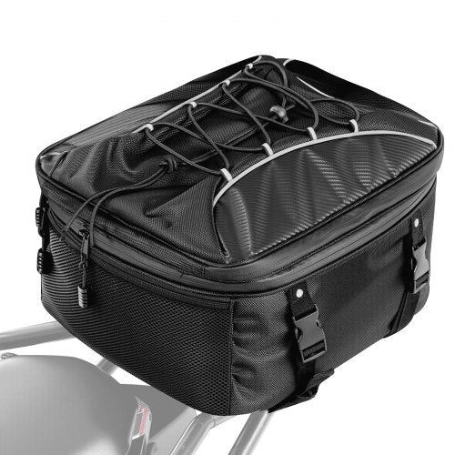 VEVOR Motorcycle Tail Bag, 22-34 L Expandable Motorcycle Rear Seat Bag with Waterproof Rain Cover, Outdoor Sports Motorbike Luggage Storage Backpack Handbag with Straps, Pocket & Elastic Cord, Black - CWBBL2234L00QOB5J001V0 - view 2