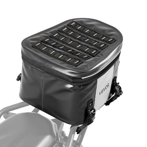 VEVOR Motorcycle Tail Bag, 28 L Motorcycle Rear Seat Bag with Waterproof Fabric, Outdoor Sports Motorbike Luggage Storage Trunk Handbag with Pocket & Adjustable Buckle, Universal Fit Rear Racks, Black - CWBBL28L0000RA1NG001V0 - view 2