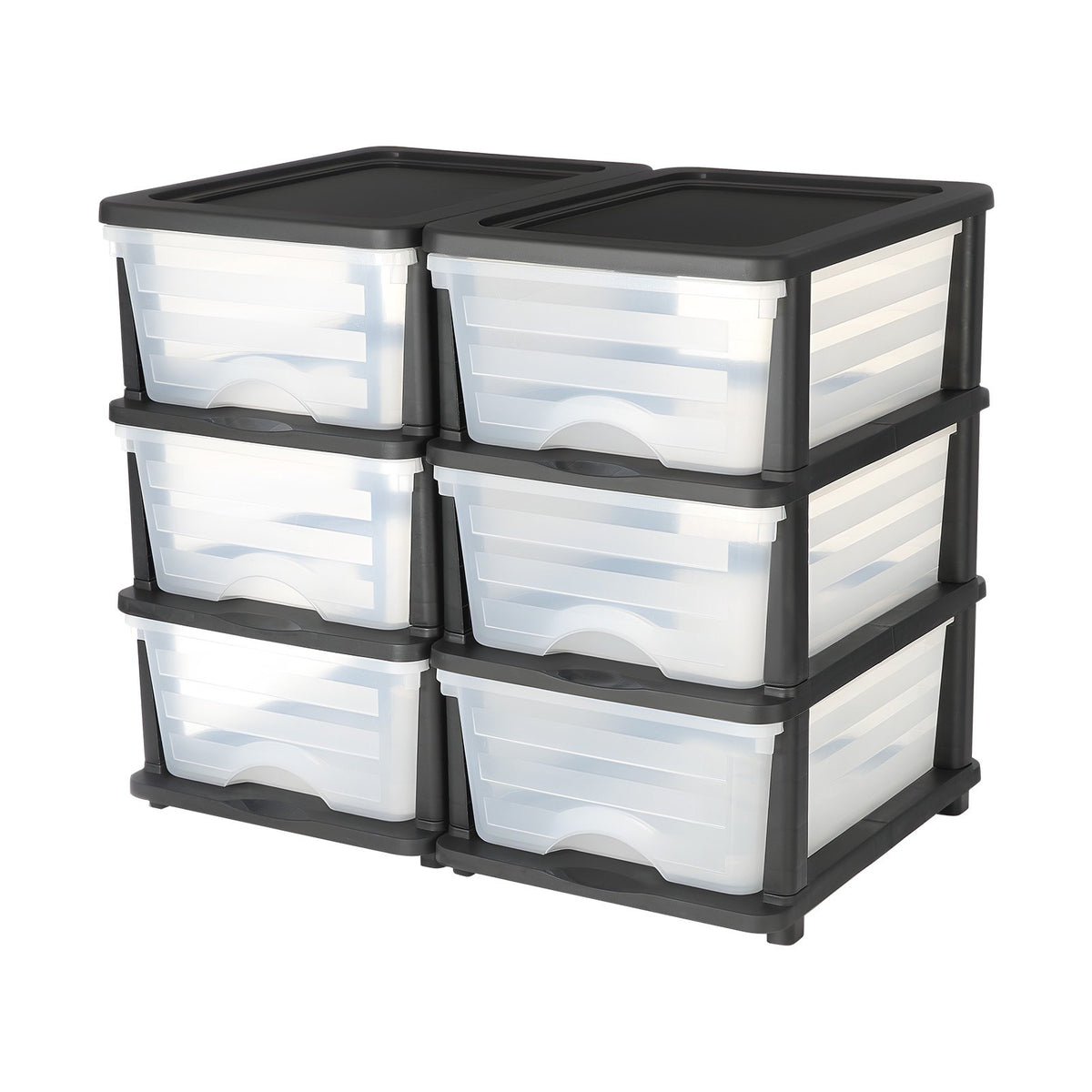 VEVOR Plastic Storage Drawers, 2 Pack Storage Organizer Drawer, 6 Drawers Closet Organization and Storage Dividers, Dresser Organizer Clear Bins for Office Supplies, Craft Rooms, Classrooms and Home - CWCT1YKLDD1GCPFV6001V0 - view 10