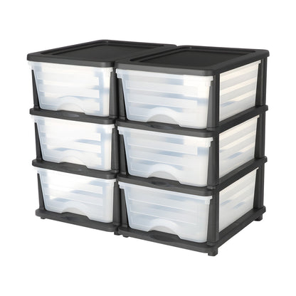 VEVOR Plastic Storage Drawers, 2 Pack Storage Organizer Drawer, 6 Drawers Closet Organization and Storage Dividers, Dresser Organizer Clear Bins for Office Supplies, Craft Rooms, Classrooms and Home - CWCT1YKLDD1GCPFV6001V0 - view 10