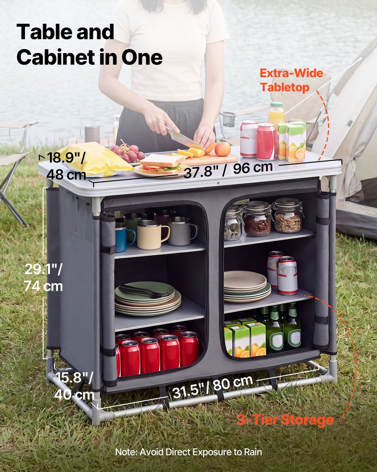 VEVOR Outdoor Camping Kitchen - Select Your Configuration - CWJKYDCFCZSL247AM001V0 - view 2