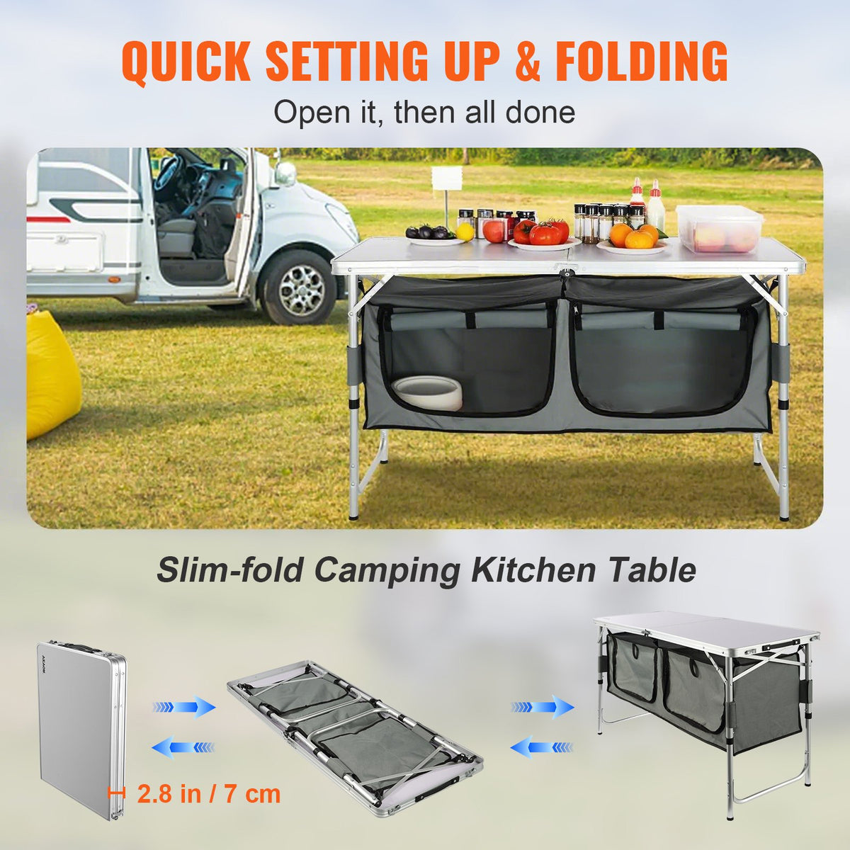 VEVOR Outdoor Camping Kitchen - Select Your Configuration - CWJKYDCFHSHSB10K7V0 - view 3
