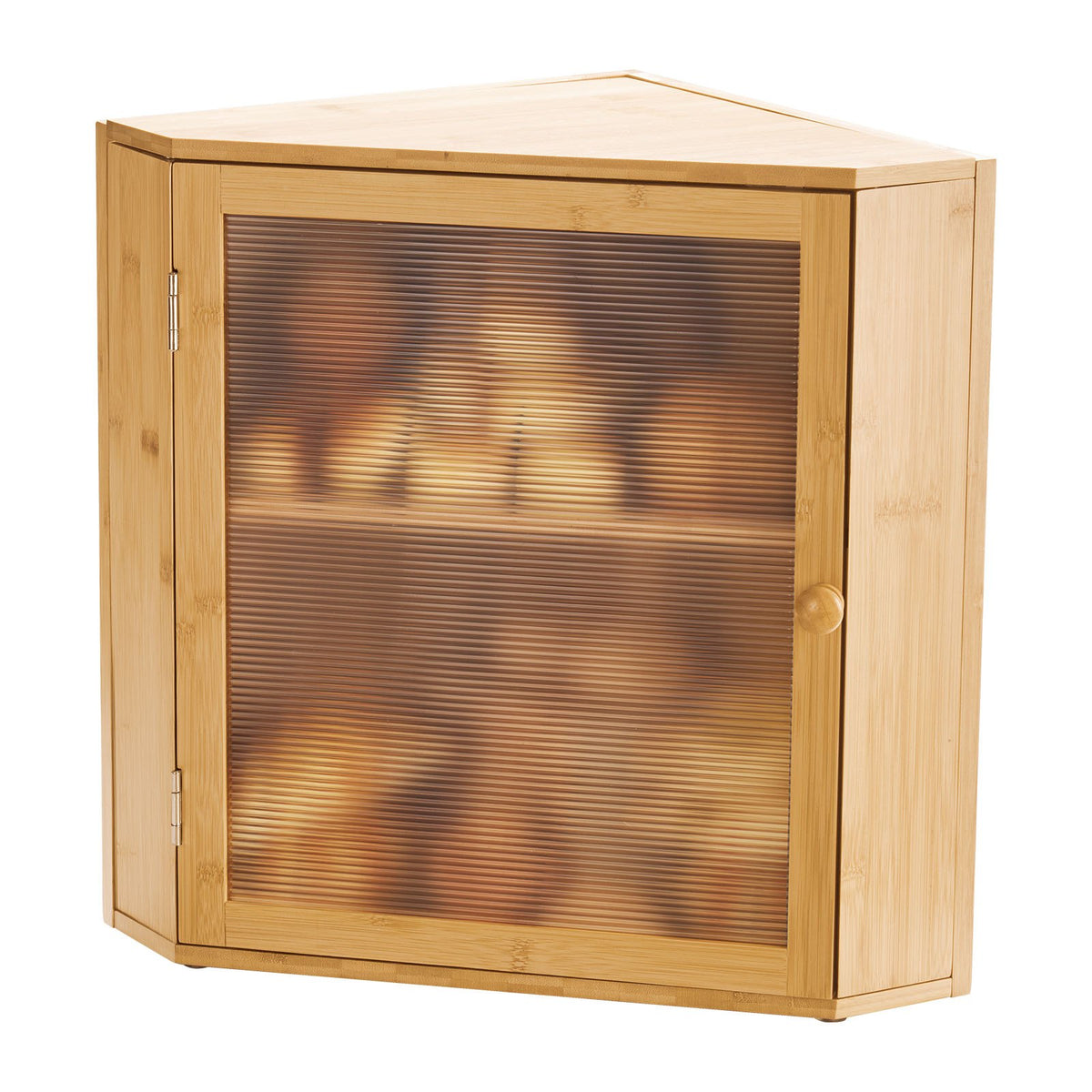 VEVOR Corner Bread Box for Kitchen Counter, Double Layer Large Capacity Bamboo Bread Storage Container, Farmhouse Wooden Breadbox for Homemade Bread, Storage Holder Bin with Acrylic Wavy Door, Natural - CWJLXZMZJXSCGRA5X001V0 - view 10