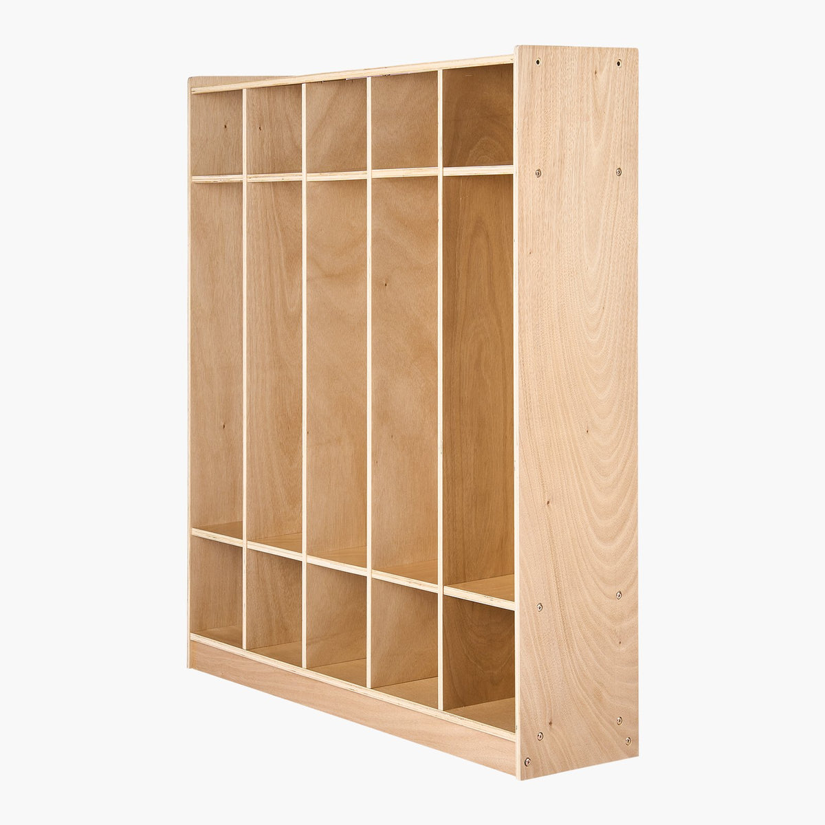 VEVOR Coat Locker, 5-Section Daycare Cubby Coat Rack 48x12x48 inch, Classroom Coat Locker and Backpack Hanger, with 5 Hooks and Storage Boxes, for Kindergarten & School, Natural - CWJWKS48C15G5XVCE001V0 - view 10