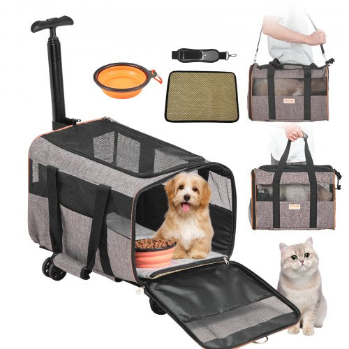 VEVOR Pet Carrier with Wheels - Select Your Configuration - CWLGXHS22LBSACDGXV0 - view 1
