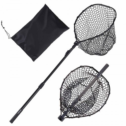 VEVOR Fishing Net, Foldable Landing Nets with Telescopic Handle, Portable Lightweight and Stronger 6063 Aluminum Fish Gear, Soft Silicone Fish-Friendly Mesh, for Kayak, Boat, Bank, Pond, Gifts for Men - CWLHJPVCXJDG8B2JV001V0 - view 2