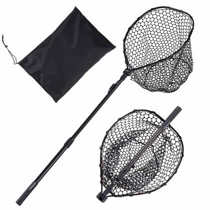 VEVOR Fishing Net, Foldable Landing Nets with Telescopic Handle, Portable Lightweight and Stronger 6063 Aluminum Fish Gear, Soft Silicone Fish-Friendly Mesh, for Kayak, Boat, Bank, Pond, Gifts for Men - CWLHJPVCXJDG8B2JV001V0 - view 2