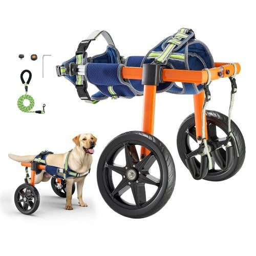 VEVOR Dog Wheelchair for Back Legs, Lightweight 2 Wheels Pet Wheelchair, Height, Width & Length Adjustable, Dog Cart with Shock-Absorbing Wheels, for Injured, Disabled Dogs 35-48 lbs, Medium - CWLYLLSDHLLLEG3Z4001V0 - view 2