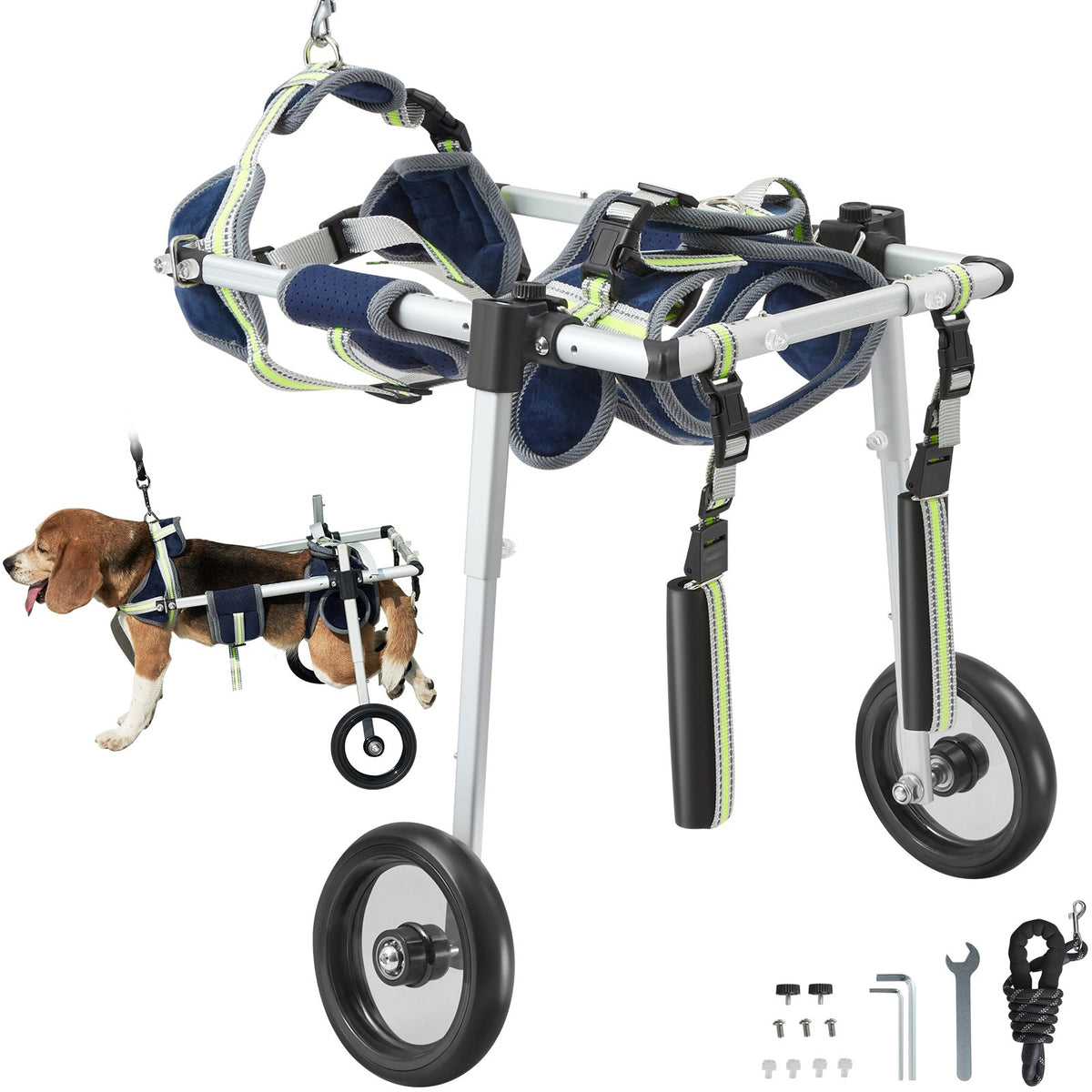 VEVOR 2 Wheels Dog Wheelchair for Back Legs, Pet Wheelchair Lightweight & Adjustable Assisting in Healing,  Dog Cart/Wheelchair for Injured, Disabled, Paralysis, Hind Limb Weak Pet(XS) - CWLYLLSLLSTXPGG1QV0 - view 1