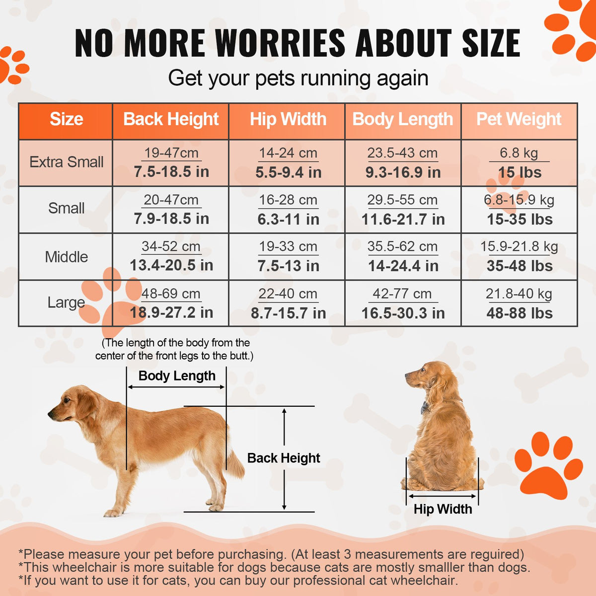 VEVOR 2 Wheels Dog Wheelchair for Back Legs, Pet Wheelchair Lightweight & Adjustable Assisting in Healing,  Dog Cart/Wheelchair for Injured, Disabled, Paralysis, Hind Limb Weak Pet(XS) - CWLYLLSLLSTXPGG1QV0 - view 4