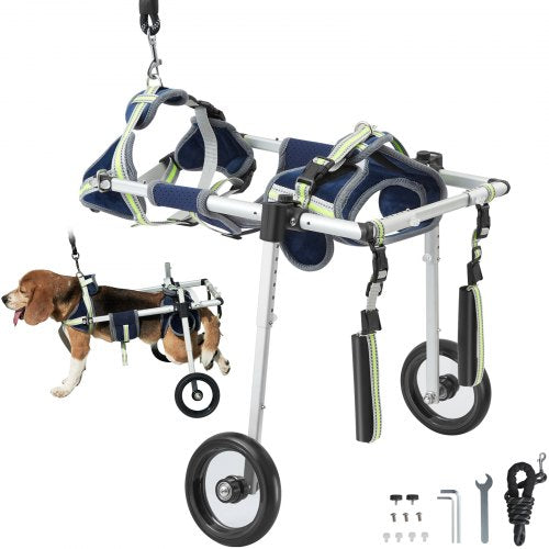 VEVOR 2 Wheels Dog Wheelchair for Back Legs, Pet Wheelchair Lightweight & Adjustable Assisting in Healing,  Dog Cart/Wheelchair for Injured, Disabled, Paralysis, Hind Limb Weak Pet(S) - CWLYLLSLLSXHJR1J3V0 - view 2