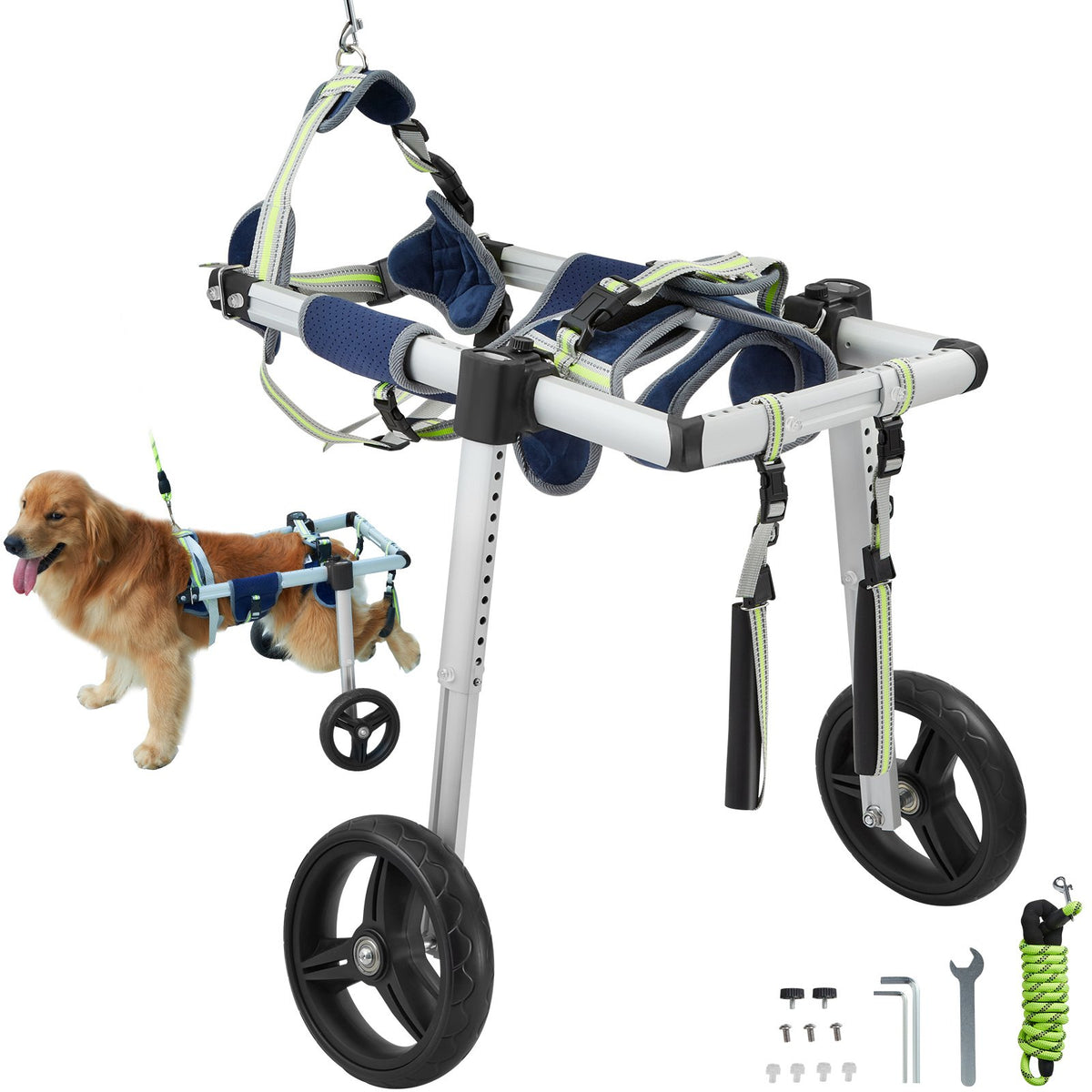 VEVOR 2 Wheels Dog Wheelchair for Back Legs, Pet Wheelchair Lightweight & Adjustable Assisting in Healing,  Dog Cart/Wheelchair for Injured, Disabled, Paralysis, Hind Limb Weak Pet(M) - CWLYLLSLLSZHTMYXJV0 - view 1