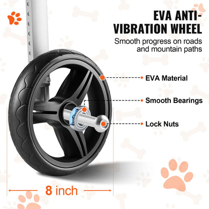 VEVOR 2 Wheels Dog Wheelchair for Back Legs, Pet Wheelchair Lightweight & Adjustable Assisting in Healing,  Dog Cart/Wheelchair for Injured, Disabled, Paralysis, Hind Limb Weak Pet(M) - CWLYLLSLLSZHTMYXJV0 - view 7