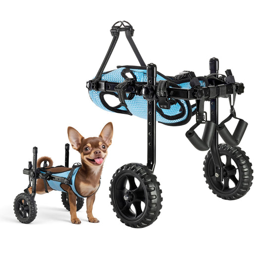 VEVOR Dog Wheelchair for Back Legs, Adjustable 2 Wheels Pet Wheelchair, Lightweight  Dog Cart with Shock-Absorbing Wheels, Mobility Support Wheel Chair for Disabled Injured Dogs up to 22lbs , X-Small - CWLYLLSTXHXSMLDHY001V0 - view 1