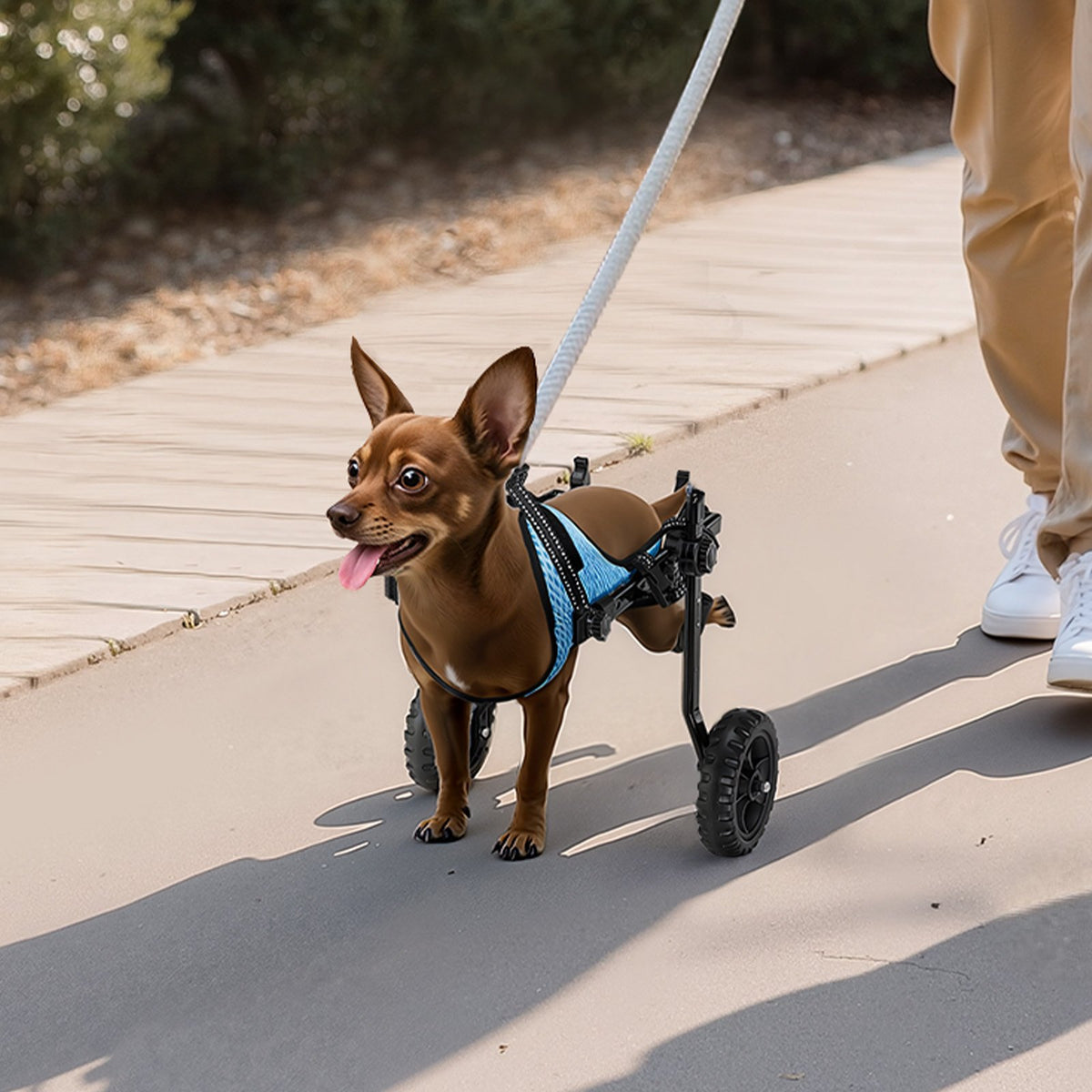 VEVOR Dog Wheelchair for Back Legs, Adjustable 2 Wheels Pet Wheelchair, Lightweight  Dog Cart with Shock-Absorbing Wheels, Mobility Support Wheel Chair for Disabled Injured Dogs up to 22lbs , X-Small - CWLYLLSTXHXSMLDHY001V0 - view 9
