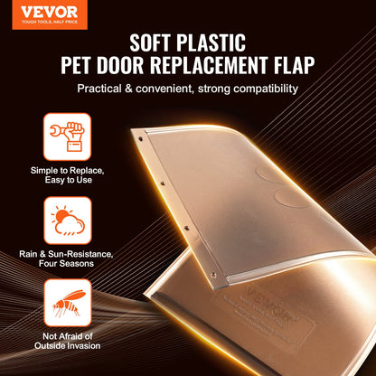 VEVOR Pet Door Replacement Flap, Compatible with VEVOR Flap Pet Doors, Measures 10.25" x 16.25" Longer Lasting, Weather-proof, Thickened PVC Dog Door Replacement Flap with Long Magnetic Strip (Large) - CWMTHFGLMPVCK7C3EV0 - view 3