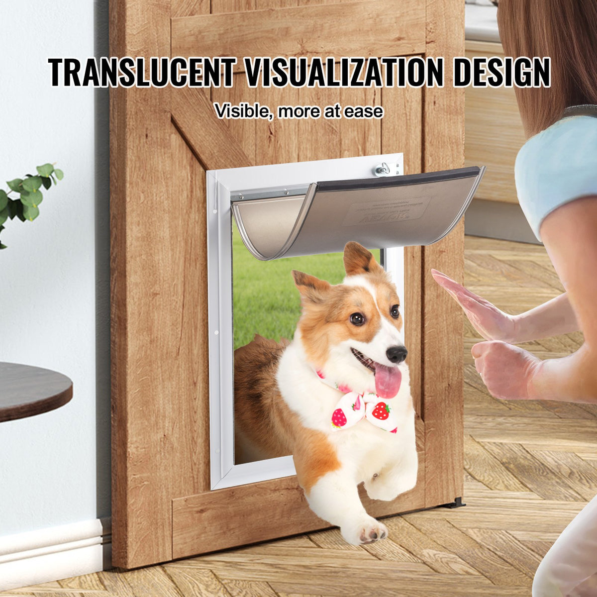 VEVOR Pet Door Replacement Flap, Compatible with VEVOR Flap Pet Doors, Measures 10.25" x 16.25" Longer Lasting, Weather-proof, Thickened PVC Dog Door Replacement Flap with Long Magnetic Strip (Large) - CWMTHFGLMPVCK7C3EV0 - view 6