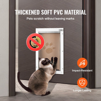 VEVOR Pet Door Replacement Flap, Compatible with VEVOR Flap Pet Doors, Measures 5.25" x 8.13" Longer Lasting, Weather-proof, Thickened PVC Dog Door Replacement Flap with Long Magnetic Strip (Small) - CWMTHFGSMPVCMWJQOV0 - view 4