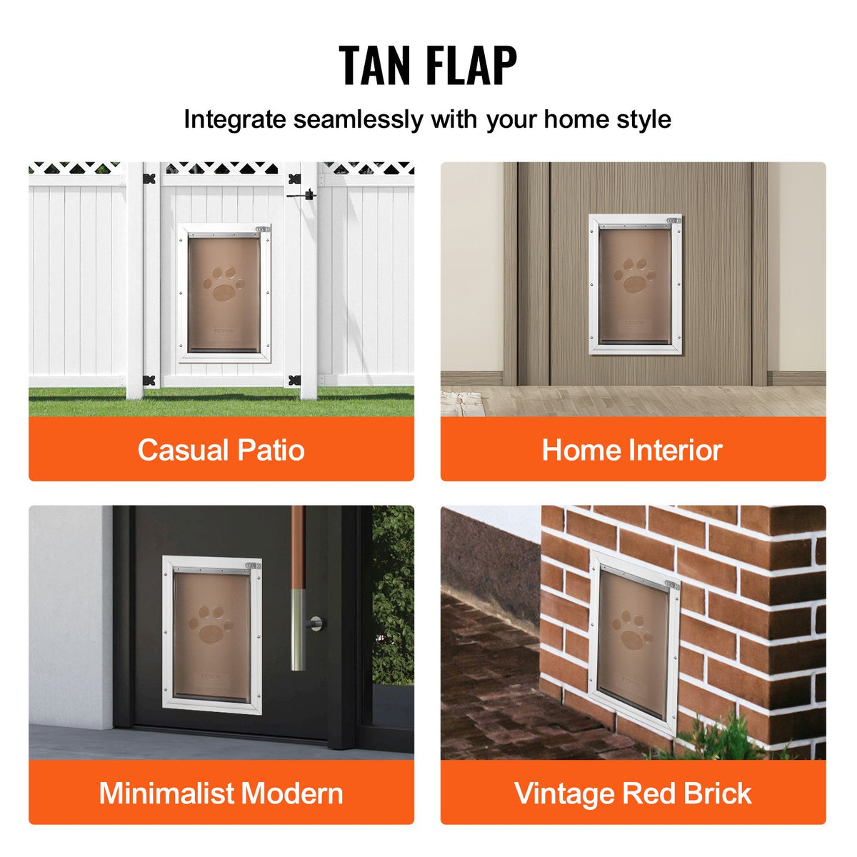 VEVOR Pet Door Replacement Flap, Compatible with VEVOR Flap Pet Doors, Measures 5.25" x 8.13" Longer Lasting, Weather-proof, Thickened PVC Dog Door Replacement Flap with Long Magnetic Strip (Small) - CWMTHFGSMPVCMWJQOV0 - view 7