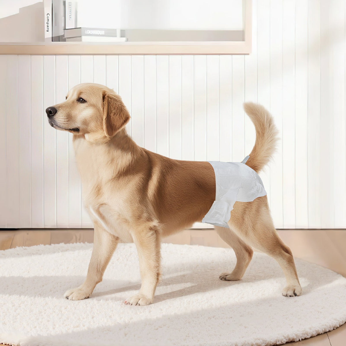 VEVOR Disposable Dog Diapers, Super Absorbent Female Dog Diapers, 360° Leak-Proof Female Doggy Pet Diaper with Wetness Indicator for Heat Period, Training, Incontinence - M, 144 Count (2 Packs of 72) - CWNBZNKMG144DSR9E001V0 - view 9