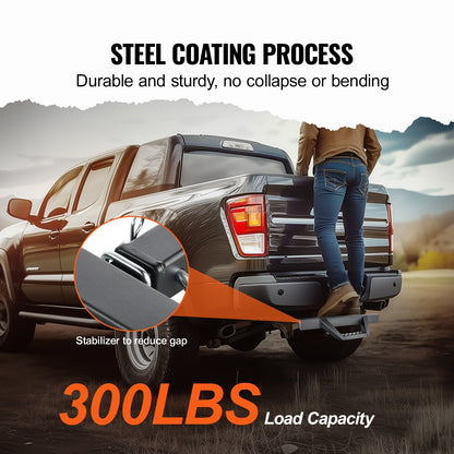 VEVOR Hitch Step for 2 Inch Receiver, Strong Steel Construction with 300 LBS Load Capacity, Rear Bumper Guard Protector with Pin Lock and Stabilizer, Universal Fit for Truck, SUV, Pickup, Trailer - CWTBGSCYXGZKV34OCV0 - view 6