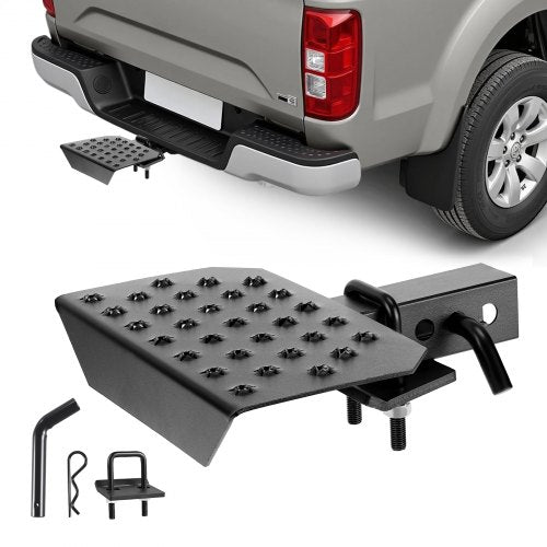 VEVOR Hitch Step for 2 Inch Receiver, Universal Rear Bumper Guard Protector with 350 LBS Load Capacity, Wide & Non-Slip Tow Hitch Step with Pin Kit and Stabilizer, Fit for Truck, SUV, Pickup, Trailer - CWTBGTXZK200UM0Q9001V0 - view 2