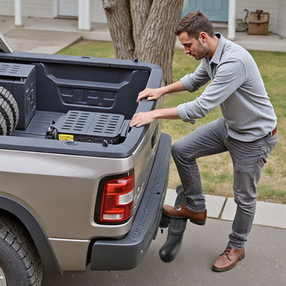 VEVOR Hitch Step for 2 Inch Receiver, Universal Rear Bumper Guard Protector with 350 LBS Load Capacity, Non-Slip Tow Hitch Step with Pin Kit and Stabilizer, Fit for Truck, SUV, Pickup, Trailer - CWTBGWGXCZK2M970G001V0 - view 9