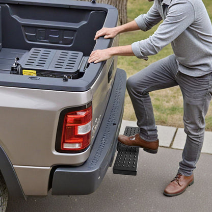 VEVOR Hitch Step for 2 Inch Receiver, Universal Rear Bumper Guard Protector with 350 LBS Load Capacity, Wide & Non-Slip Tow Hitch Step with Pin Kit and Stabilizer, Fit for Pickup, Trailer, Truck, SUV - CWTBGXGXZK20BGSLJ001V0 - view 9